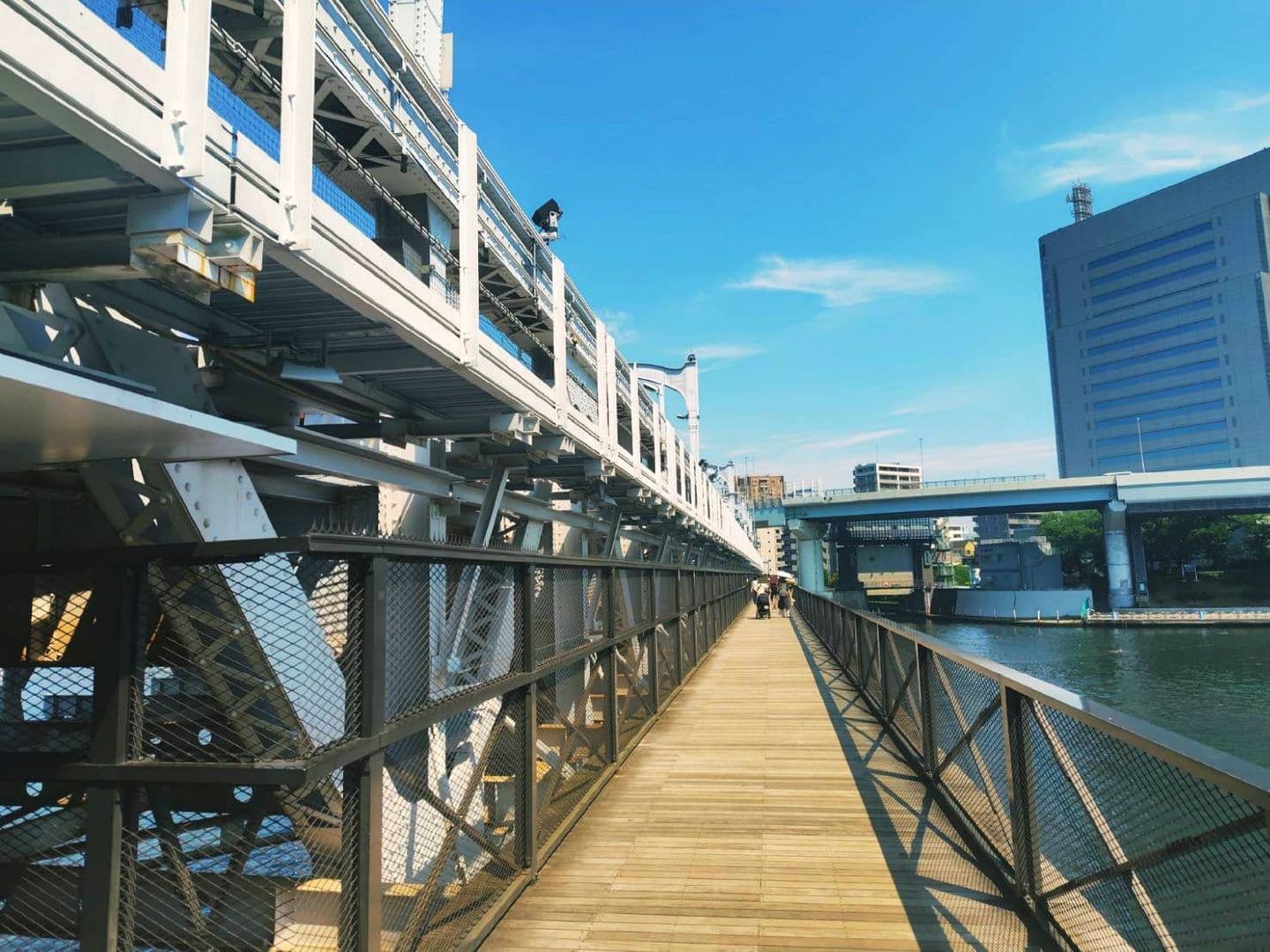 すみだリバーウォーク(隅田川橋梁歩道橋 (東武伊勢崎線/東京スカイツリーライン)